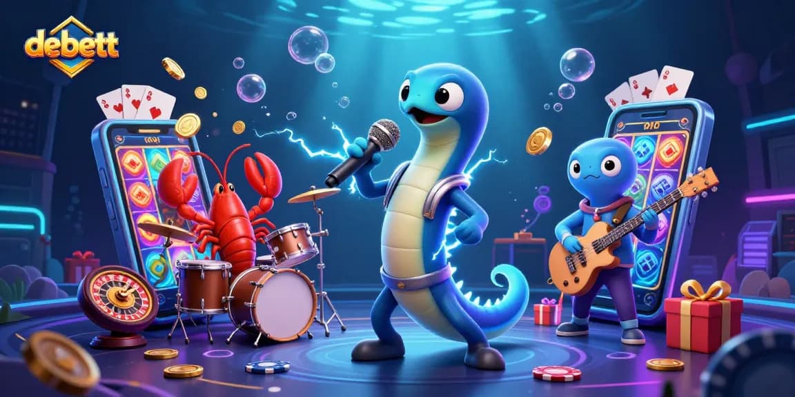 Experience debett's thrilling underwater casino show with vibrant characters and dynamic game elements.