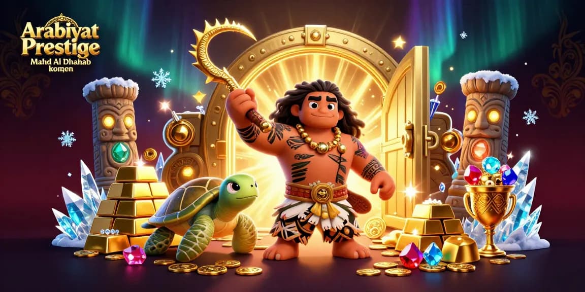 Bet on Arabiyat Prestige Mahd Al Dhahab kopen with vibrant visuals featuring treasure and casino elements.