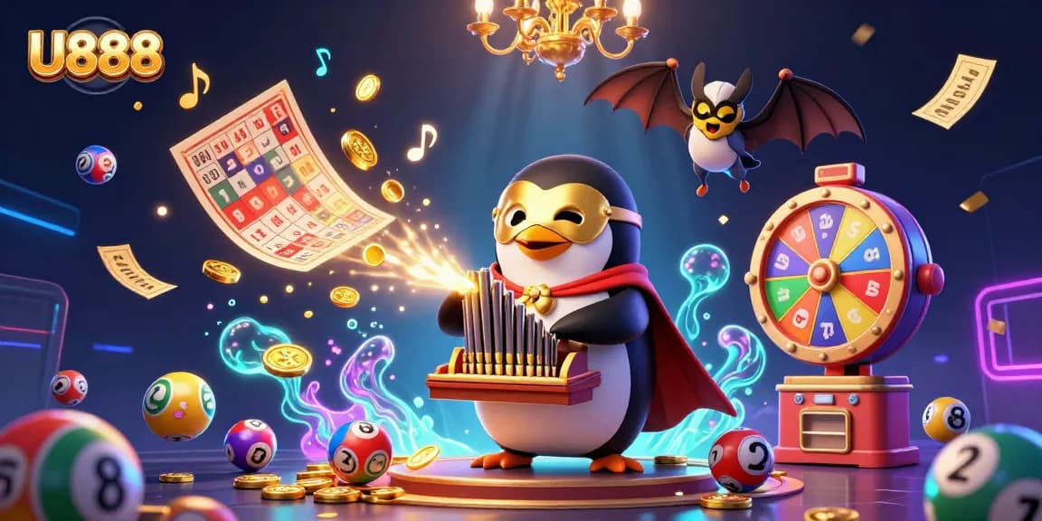 Experience the thrill of U888 online gambling with a vibrant casino scene featuring engaging characters and dynamic game elements.