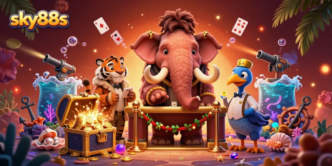 Experience thrilling moments at sky88s casino with dynamic characters and vibrant gaming ambiance.