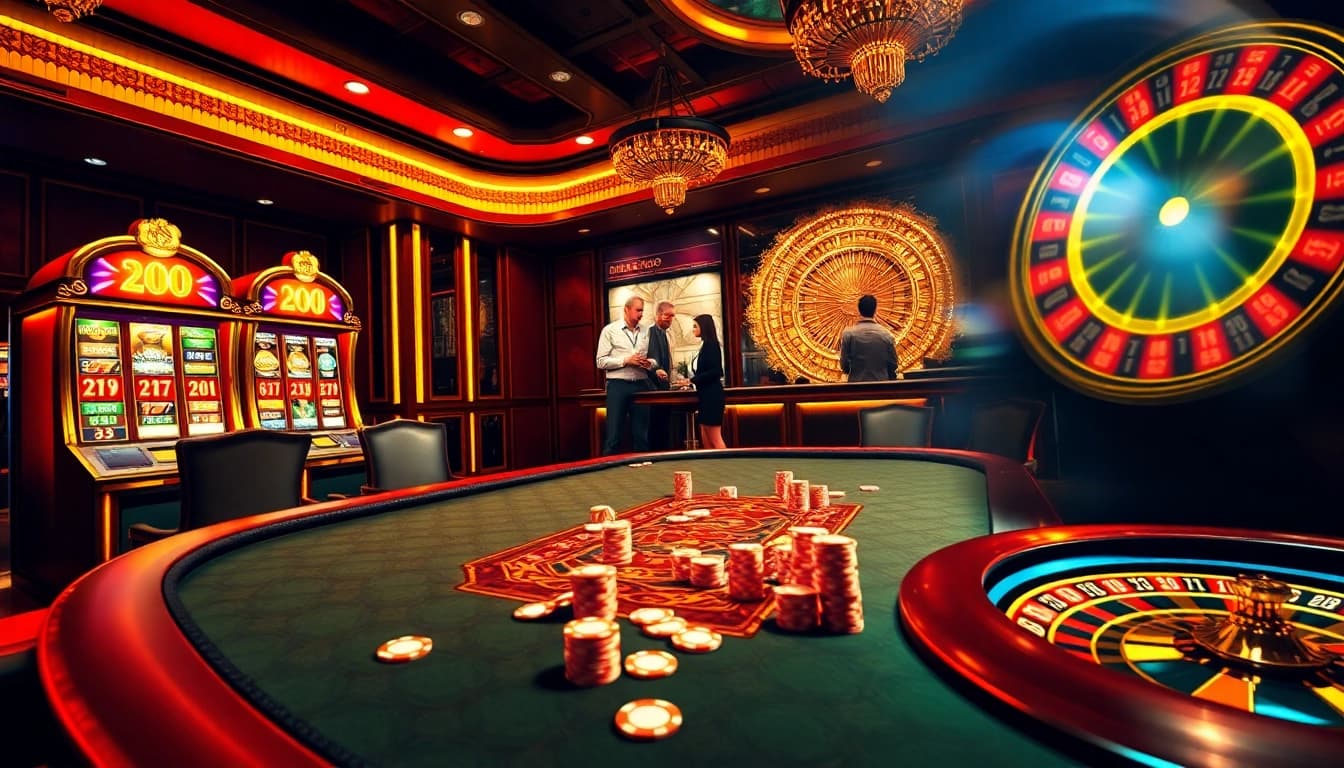 Engage in exciting gameplay with twin68 apk as players strategize at a luxurious casino.