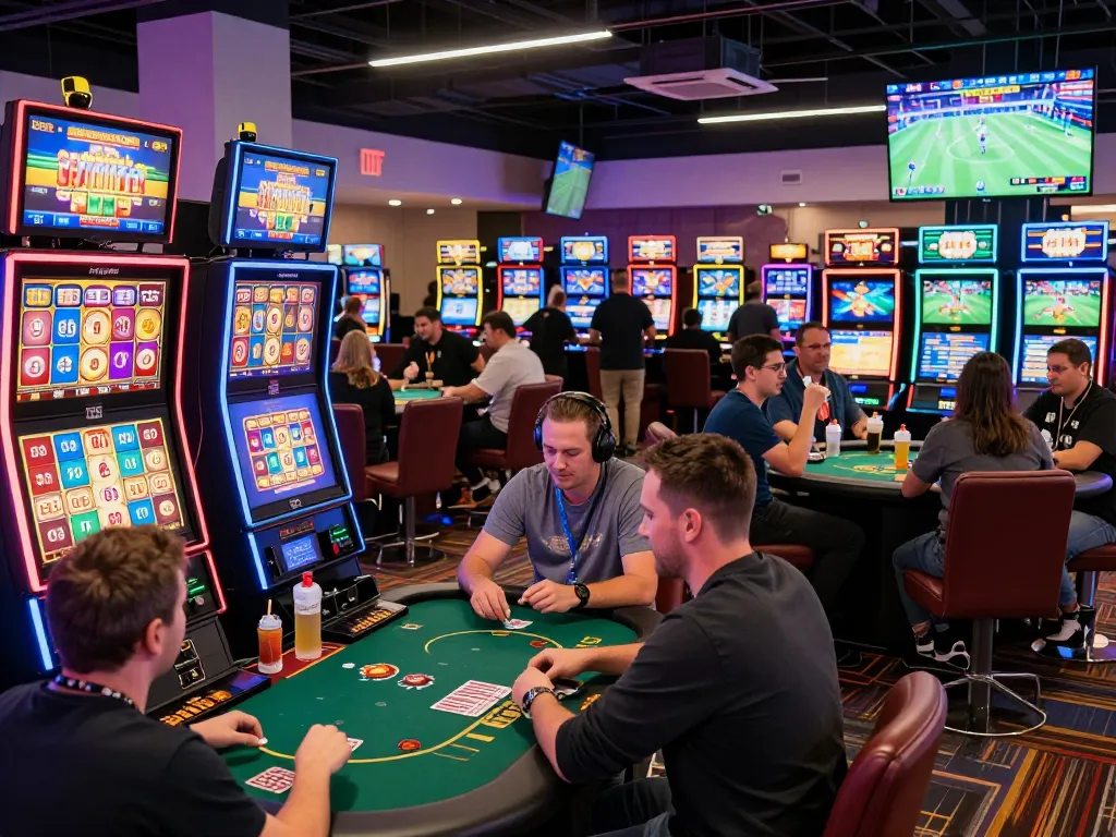 Experience the thrill of a reliable online casino with nhà cái uy tín in a vibrant setting, showcasing diverse gaming options.