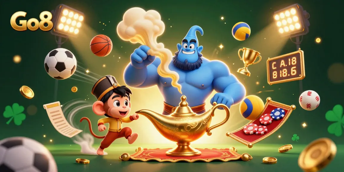 Bet big with Go8 as the genie, monkey, and magic carpet bring casino thrills to life!