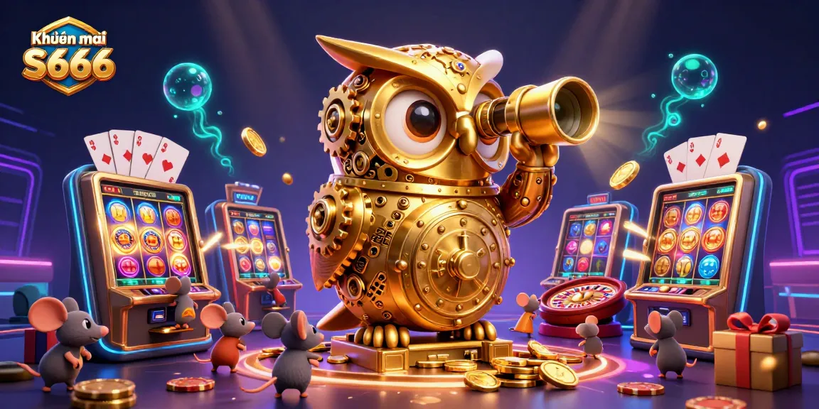 Experience thrilling Khuyến mãi S666 with golden owl, slot games, and rich casino rewards.