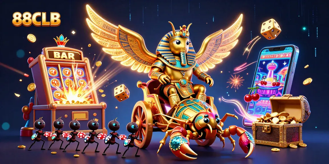 Experience vibrant wins at 88CLB with golden treasures, animated characters, and exhilarating casino action.