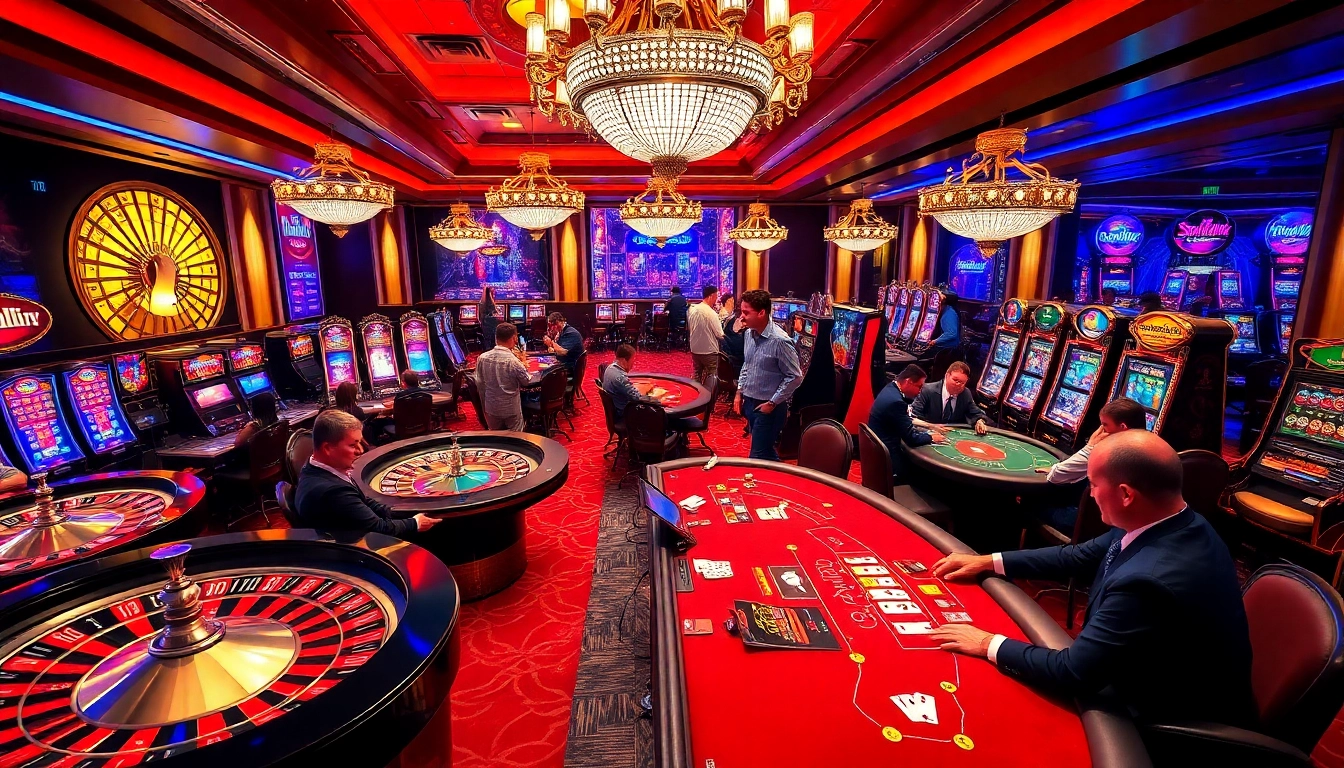 Sunwin players enjoying an exciting blackjack game in a luxurious casino setting.