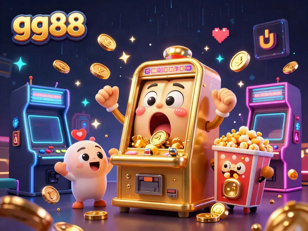 Experience exciting jackpots with gg88 as golden slot machines celebrate wins amidst colorful gaming elements.