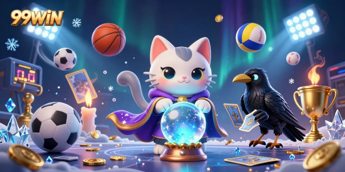 Engage in thrilling games at 99WIN while exploring vibrant casino elements and mystical characters.