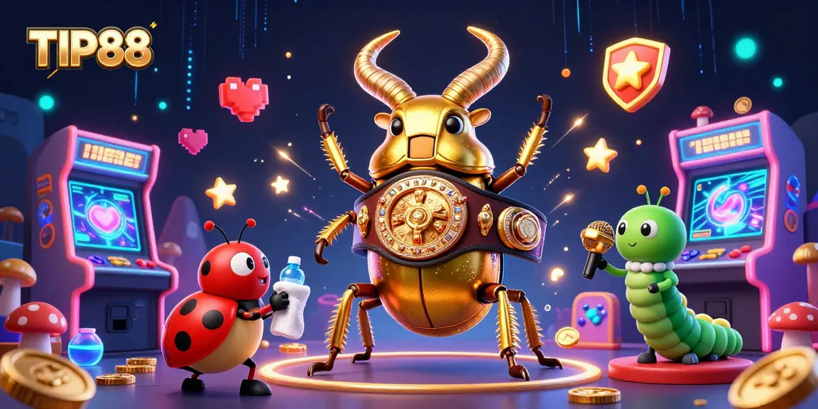 Experience thrilling gameplay with TIP88 in vibrant 3D casino art featuring unique characters and interactive elements.