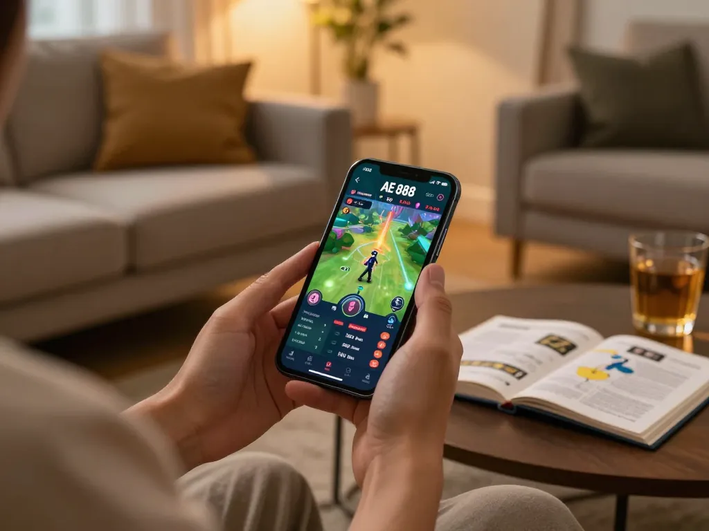 Experience seamless gameplay on AE 888 mobile app while enjoying a cozy gaming atmosphere.