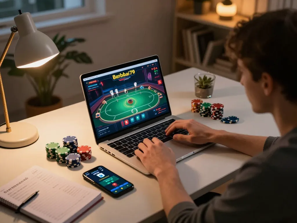 Experience excitement with gamebai79 while playing poker in a cozy home setting