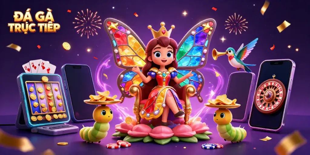 Experience ĐÁ GÀ TRỰC TIẾP excitement with dynamic characters and vibrant gaming elements.