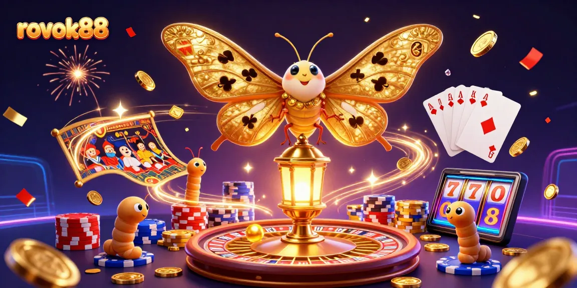 Experience the excitement of rokok88 casino with vibrant gaming elements and animated 3D characters.