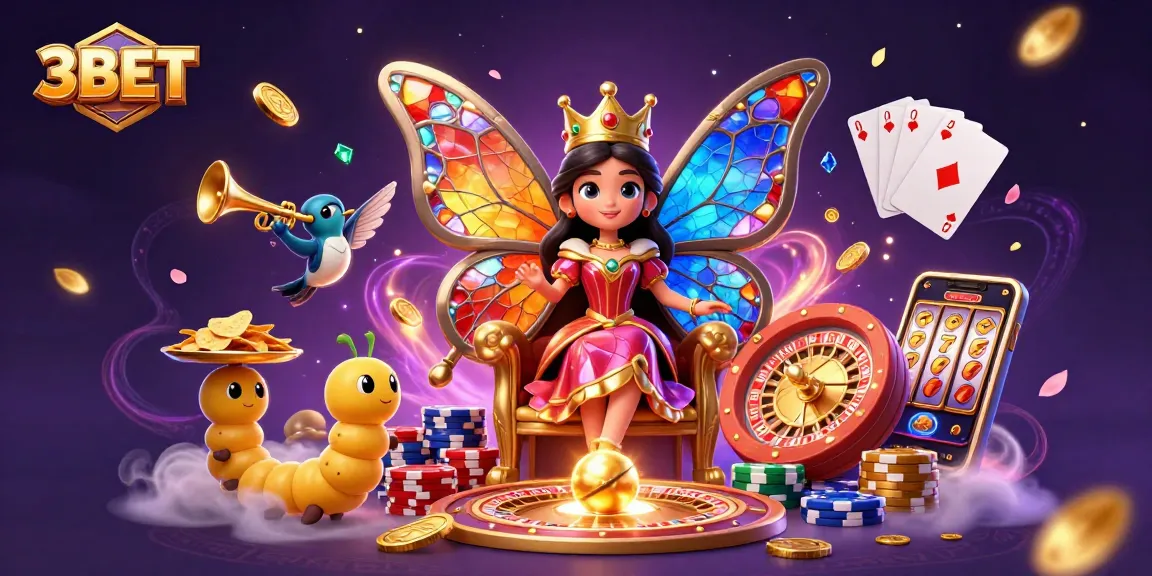 3BET enhances the gaming experience with vibrant casino elements and playful characters in a vivid illustration.