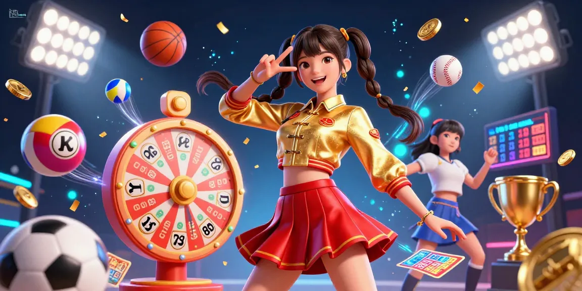 Experience exciting moments with hitclub18 featuring vibrant lottery balls and a lively prize wheel in a dynamic casino scene.