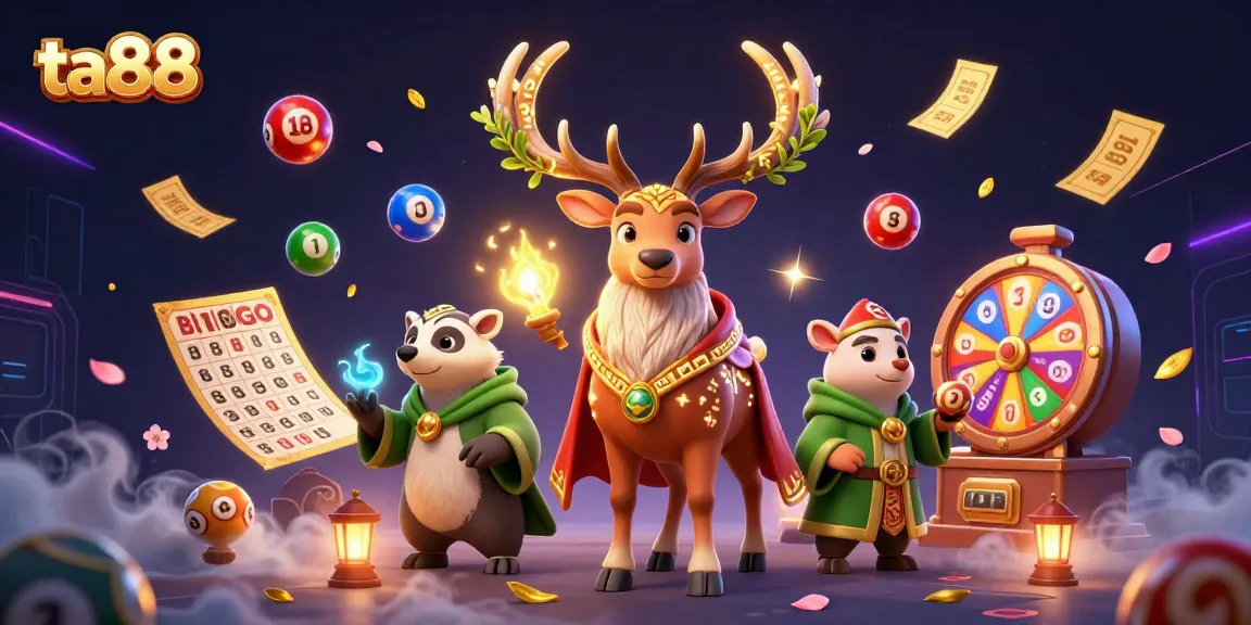 ta88 captivates players with a lively lottery scene filled with colorful elements and enchanting characters