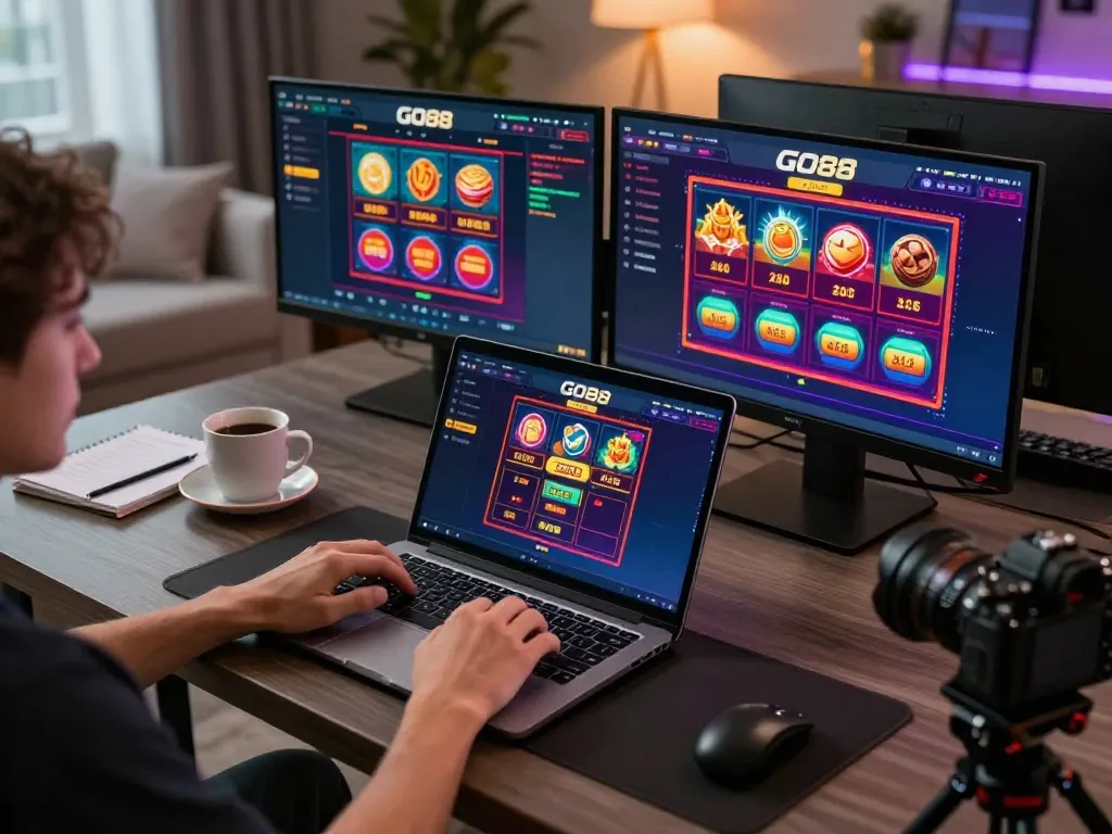 TẢI GO88 and enjoy a vibrant online gaming experience with strategy notes and a cozy setup.
