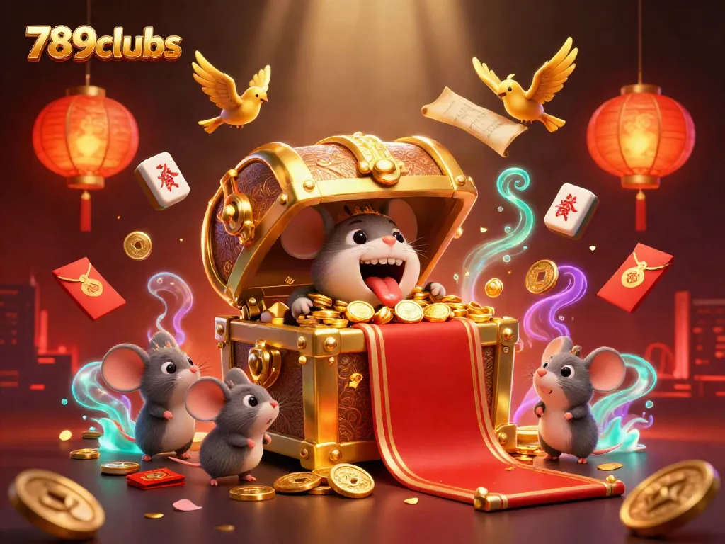 Engage with 789clubs' vibrant treasures and gaming excitement in a captivating 3D scene.