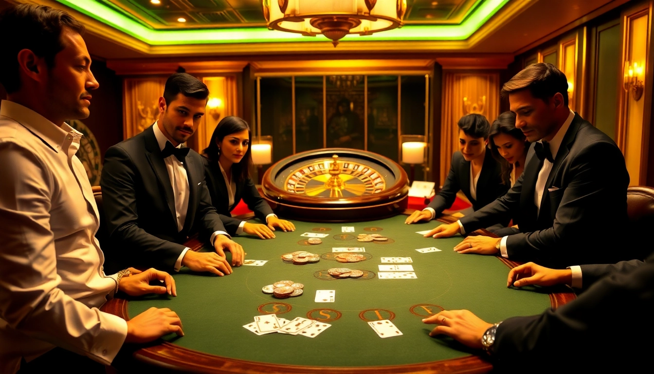 An elegant poker scene with players and a betting interface from https://lode88.coach/ showcasing high-stakes action.