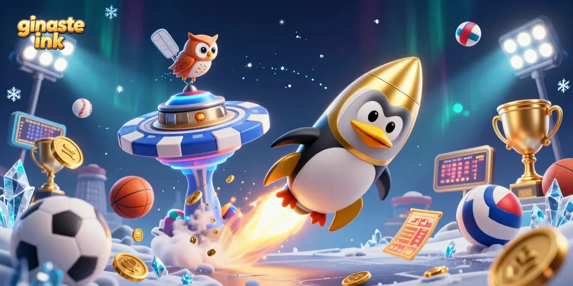 Experience ginaste ink adventures with the golden penguin in a vibrant, dynamic gaming universe.