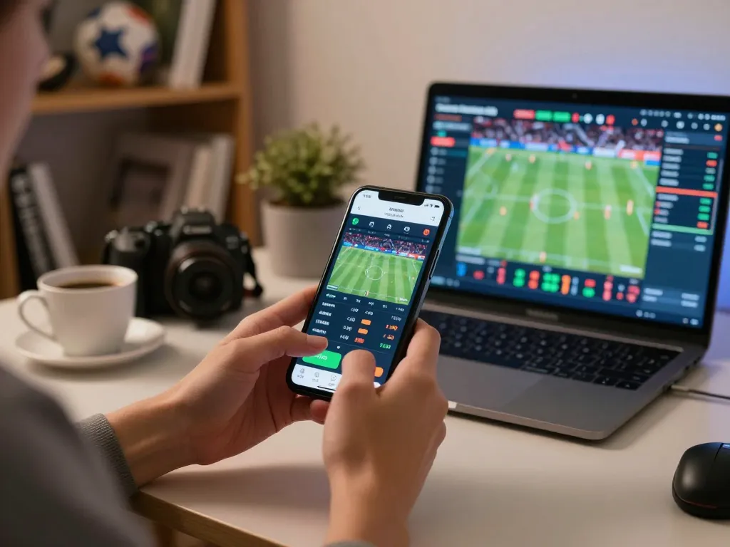 Engaging sports betting moment with TIP88 app showcasing live odds and match updates on smartphone