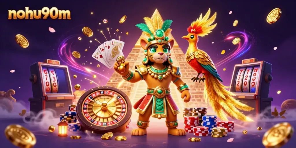 Spin the reels and accumulate wins at nohu90m with a vibrant casino experience illustrated in detail.