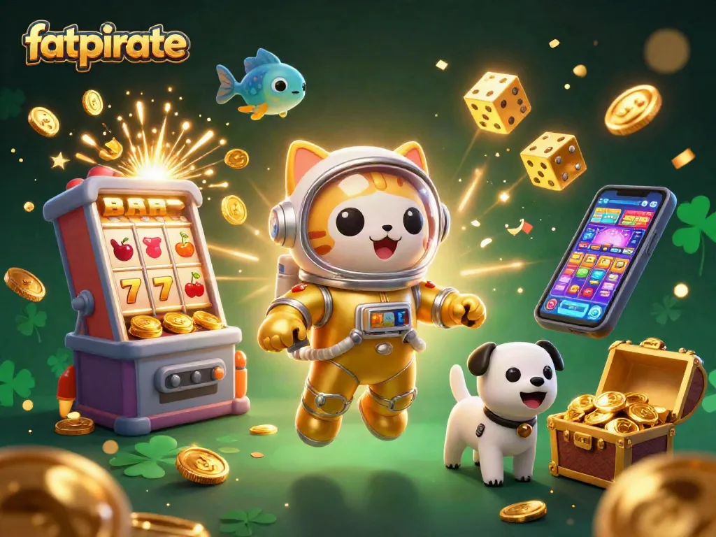 Experience thrilling gameplay at fatpirate with a vibrant illustration of casino excitement and adventure.