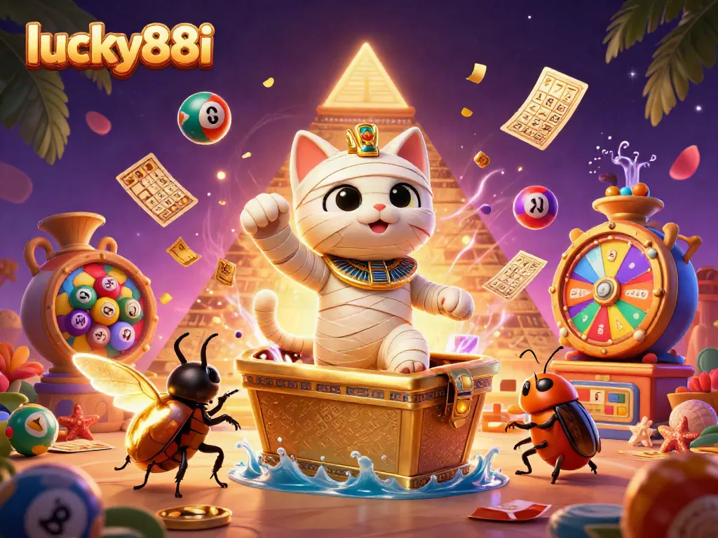 Experience exciting gaming with lucky88i featuring vibrant lotto balls and dynamic casino elements in a rich setting.