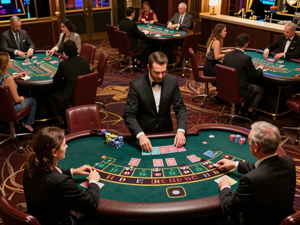 Live casino scene showcasing players engaging with dealers at KU88 PRO, highlighting the excitement of betting