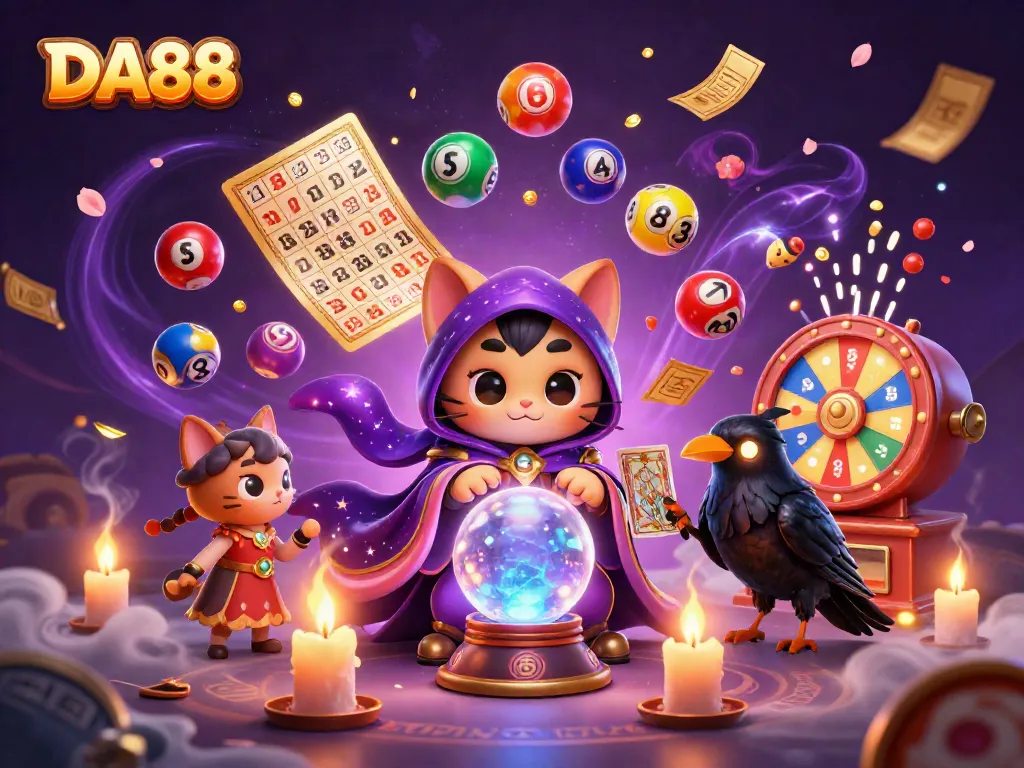 Engage with DA88's magical world of dynamic lottery games featuring mystical elements.