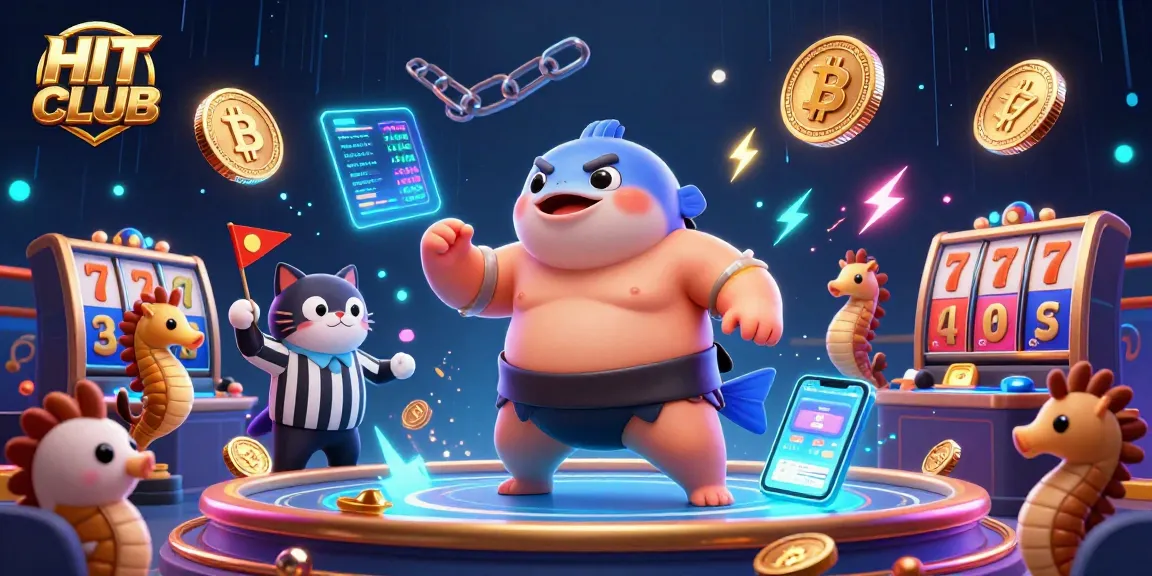 Join the excitement at HIT CLUB with a vibrant underwater casino scene showcasing thrilling games and crypto elements.
