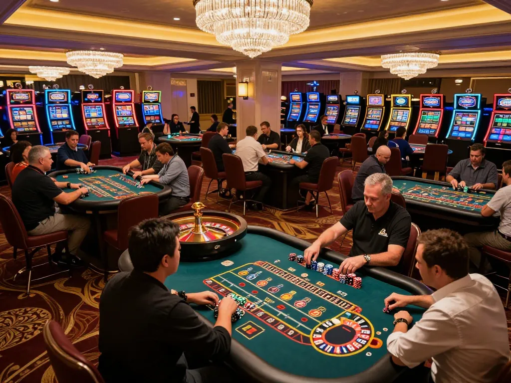 Exciting roulette gameplay at dh88 casino, capturing players and vibrant atmosphere.