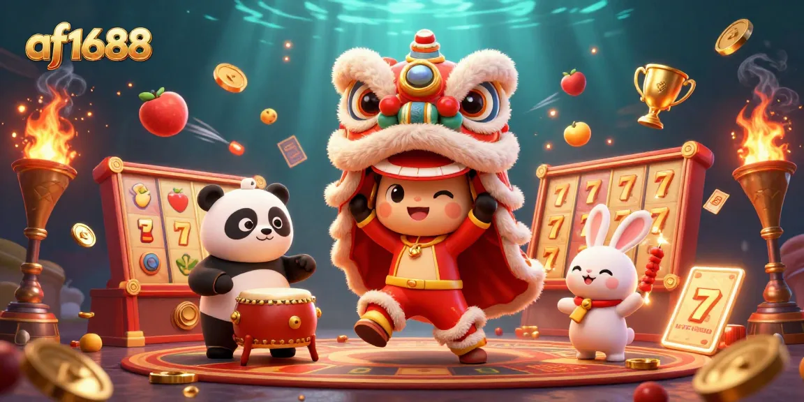 Experience exciting gameplay at af1688 with vibrant slot symbols and lively characters.