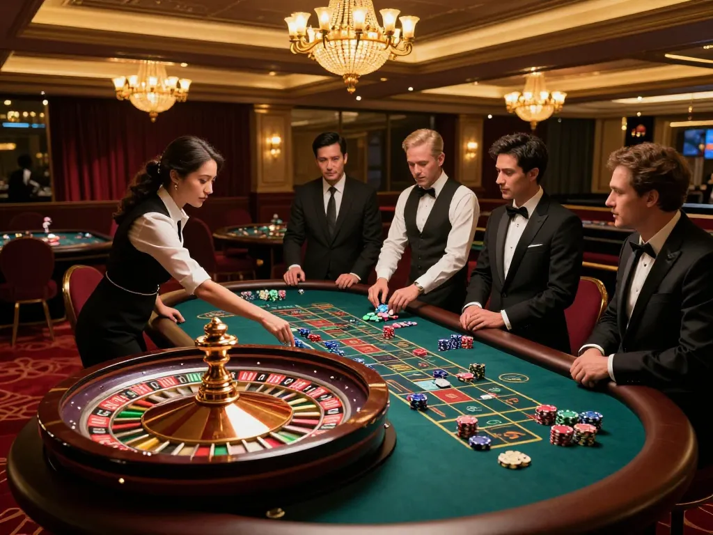 Players strategizing bets at the nohu roulette table in a luxurious casino setting.