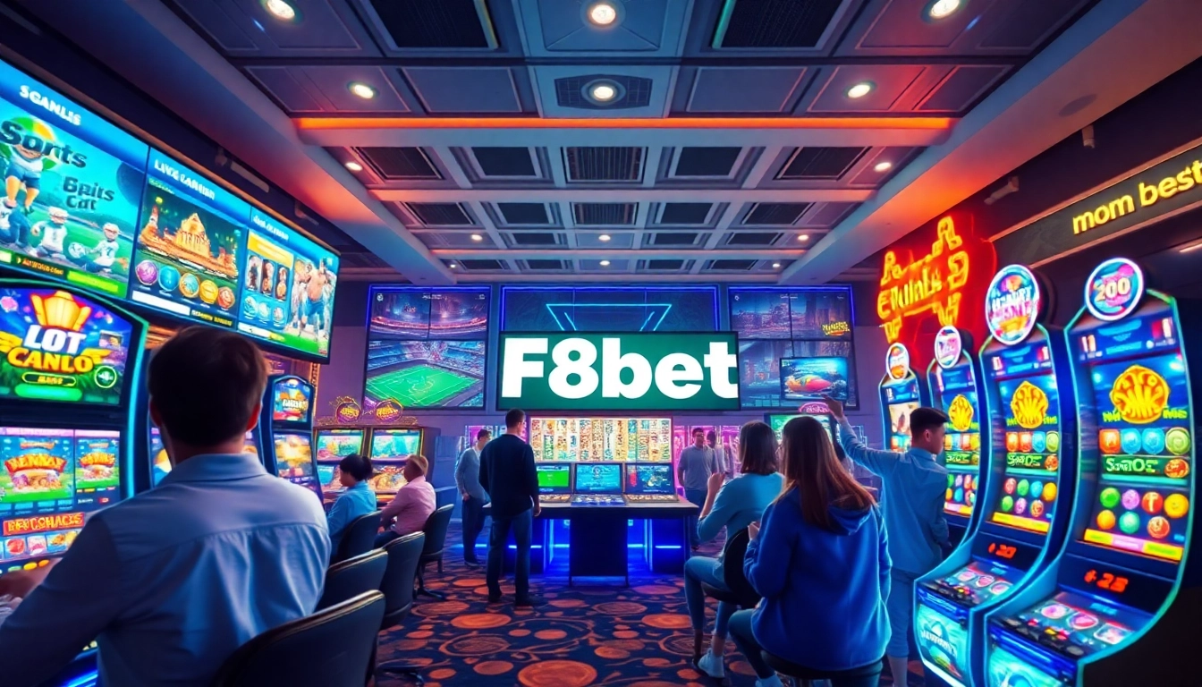 Engaging scene of F8bet's vibrant online gaming platform, showcasing various betting options and interactive features.