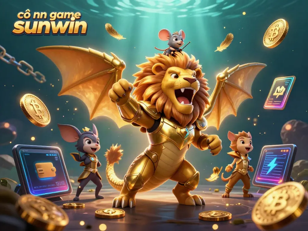 Engage with the vibrant world of cổng game sunwin, featuring a unique chimera and dynamic crypto elements.