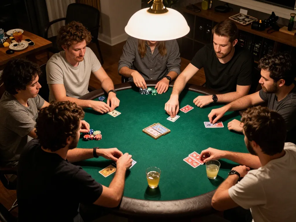 uu88 players celebrating a win during an engaging home poker night
