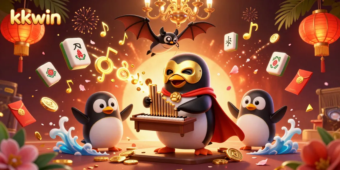 Experience the excitement of kkwin with a casino-themed 3D illustration showcasing vibrant characters and dynamic elements
