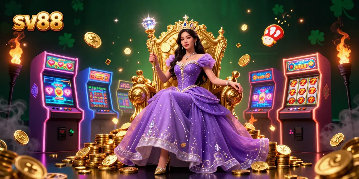 Engage with sv88's immersive 3D casino illustration featuring luxurious themes and vibrant gaming elements.