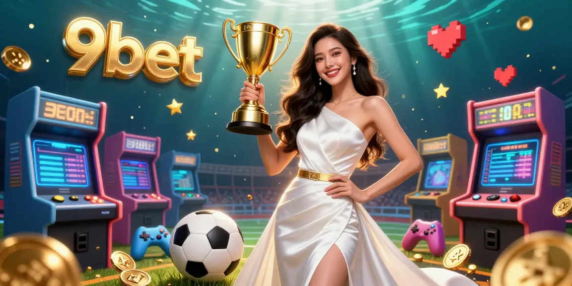 Experience thrilling betting action with 9bet through vibrant arcade elements and sports motifs.