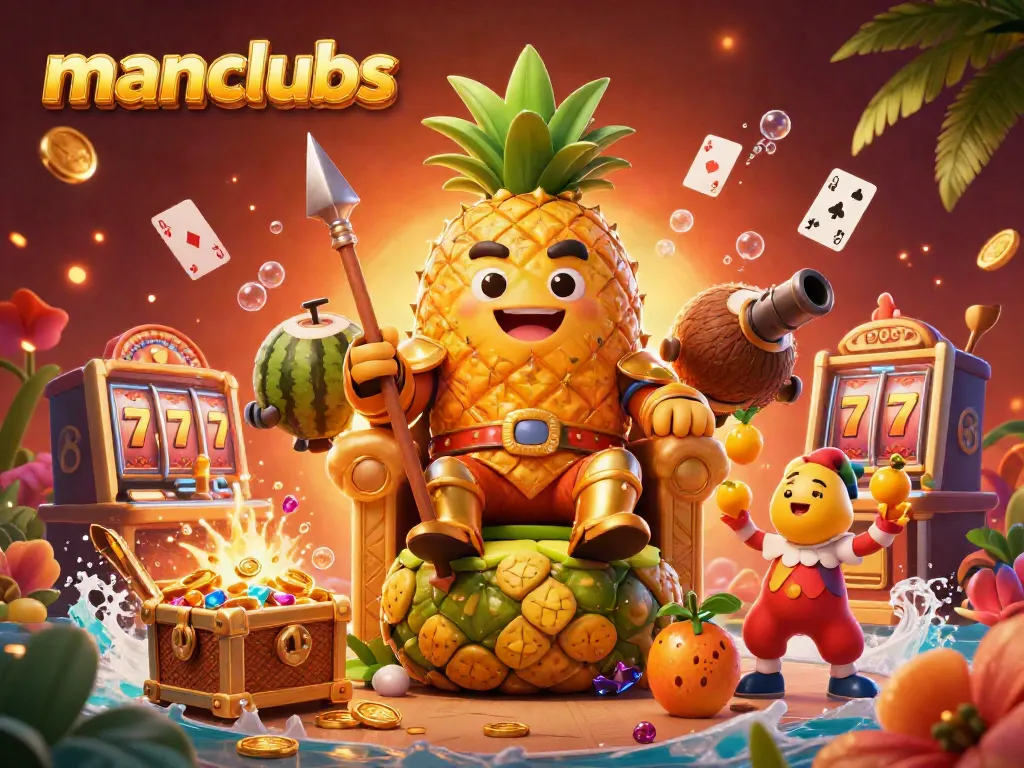 Experience thrilling games at manclubs with vibrant 3D casino characters and dynamic elements.