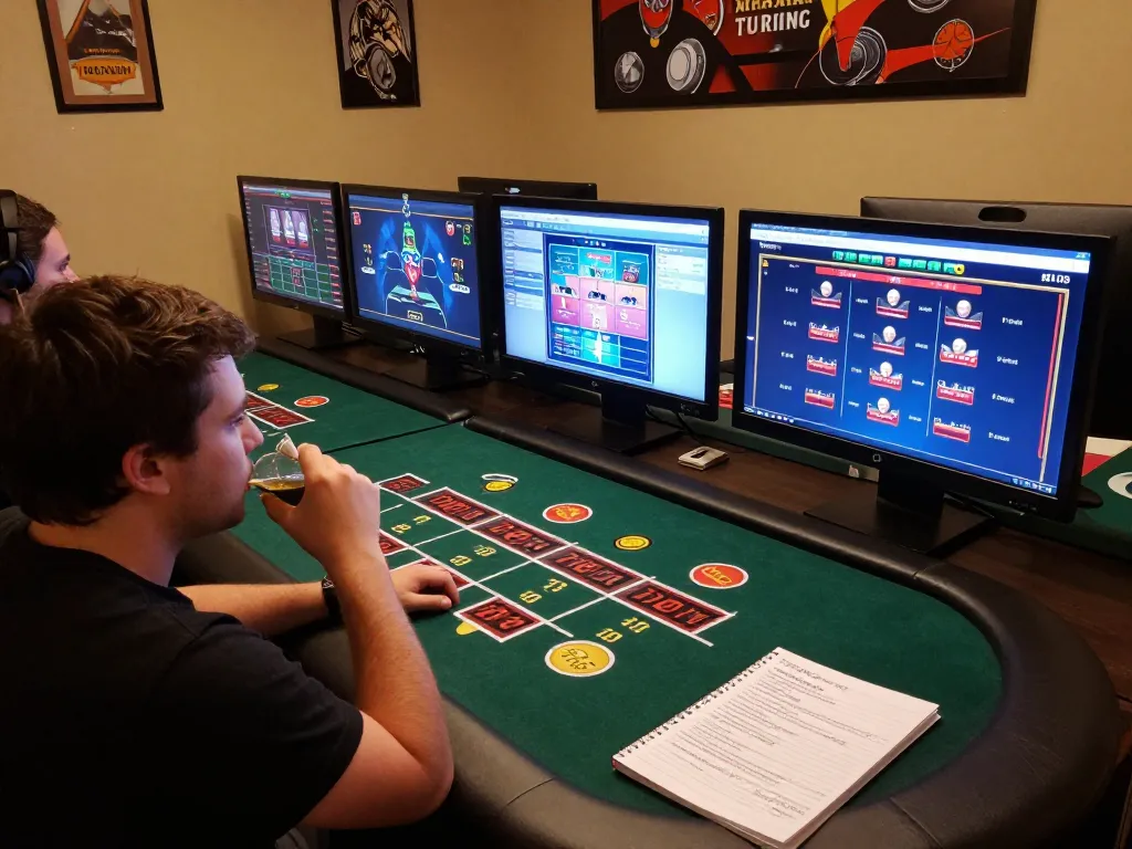 Experience the thrill of ku bet online gambling with an engaging home setup featuring multiple games.