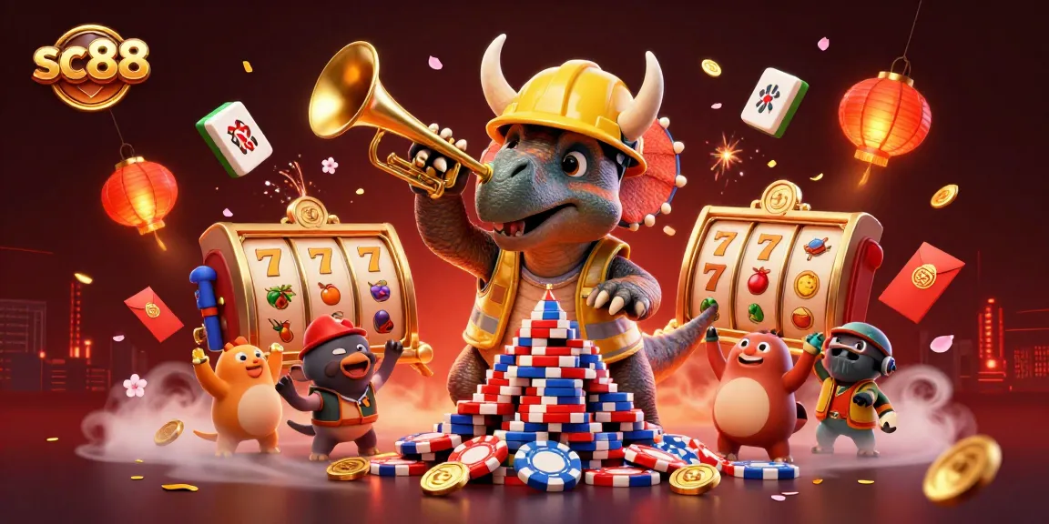 Build your winning strategy at sc88 with festive casino elements in a vibrant scene.