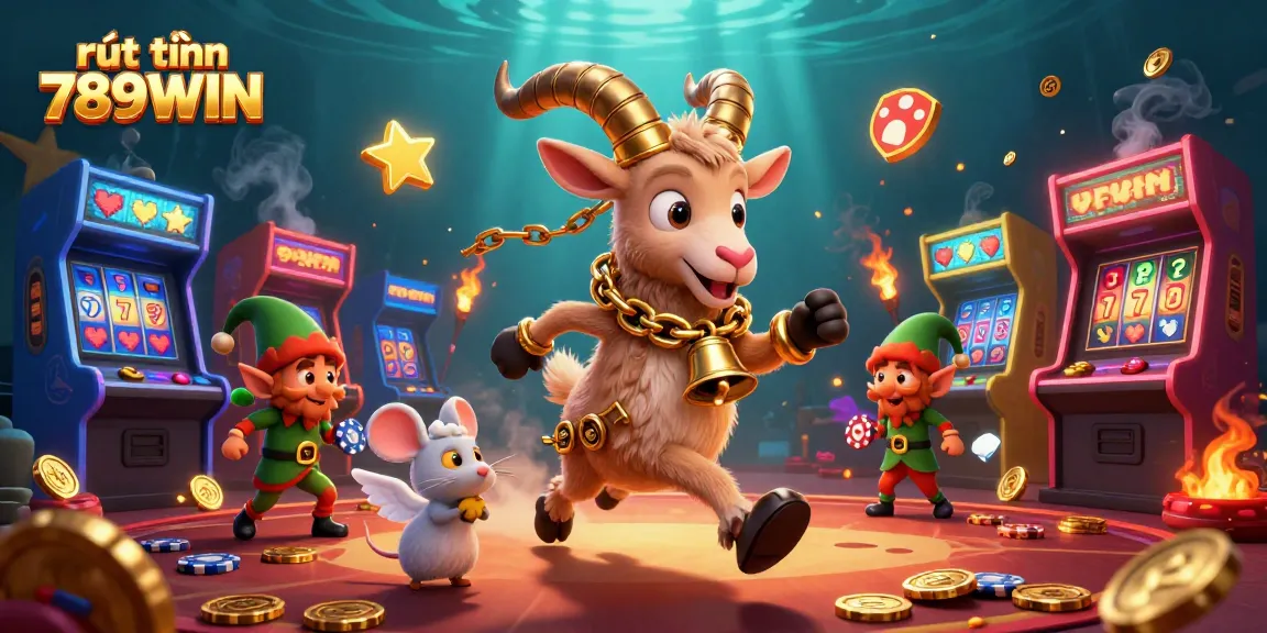 Engage with immersive rút tiền 789WIN action featuring Krampus and casino elements.