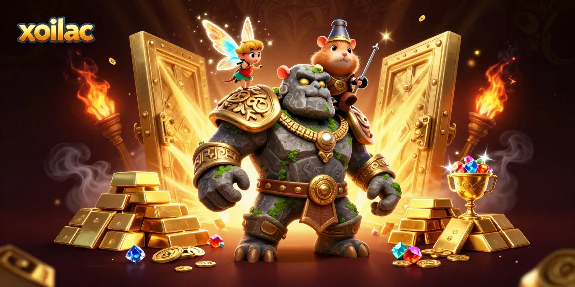 Xoilac brings excitement to online gambling with vibrant characters and dazzling effects in a dynamic 3D illustration.