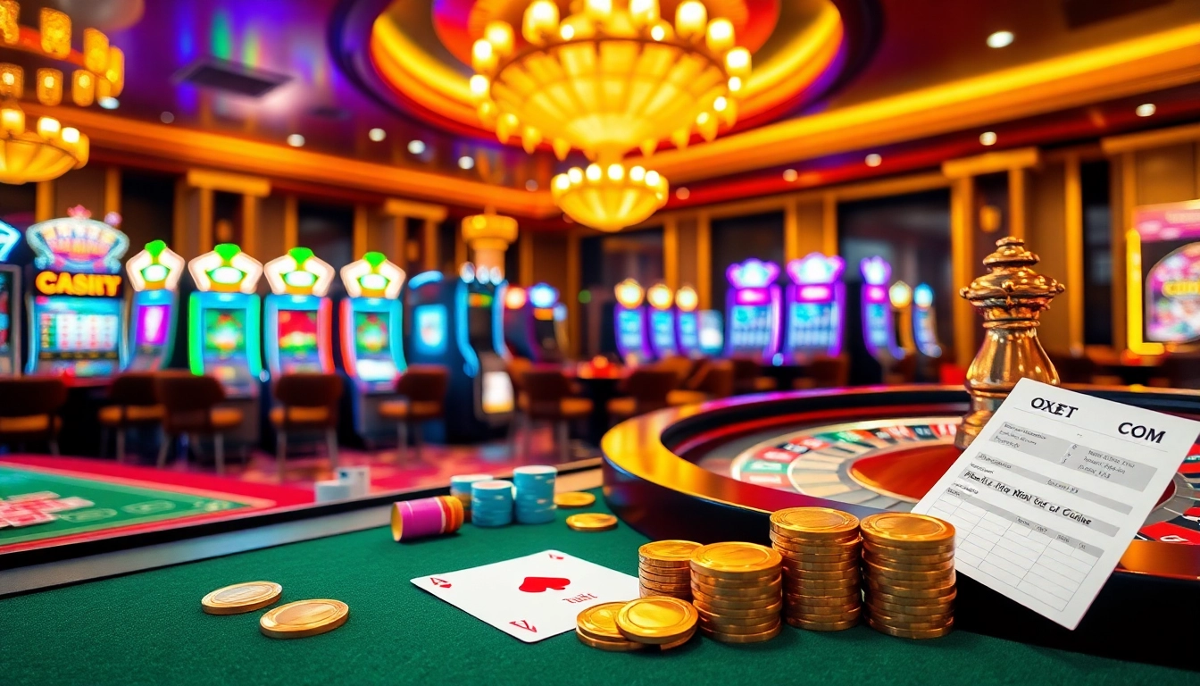Experience the thrill of OXBET COM with vibrant casino tables and exhilarating gaming action.