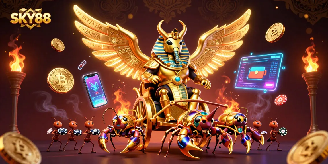Engage in thrilling games at SKY88 with vibrant casino elements and dazzling visuals.