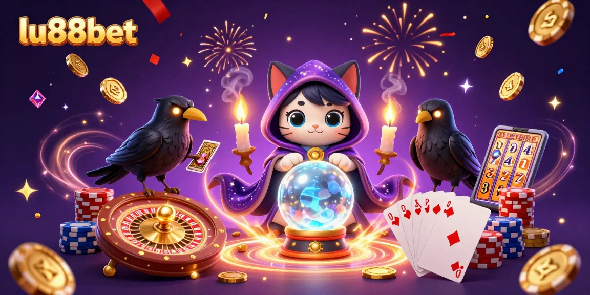 Play and win at lu88bet with a vibrant casino atmosphere featuring mystical characters.