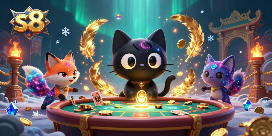 S8 engages players in an intense casino setting with detailed cosmic elements and dynamic gaming action.