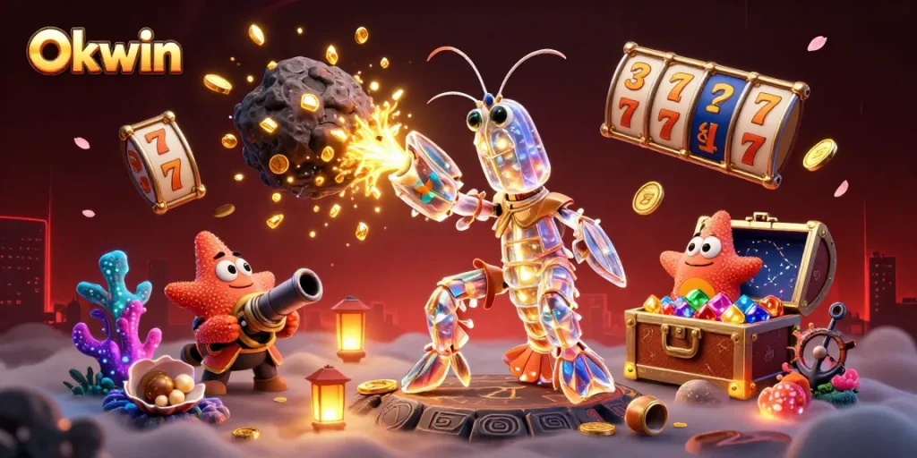 Engage in thrilling games at Okwin with vibrant 3D casino action featuring lucky elements.